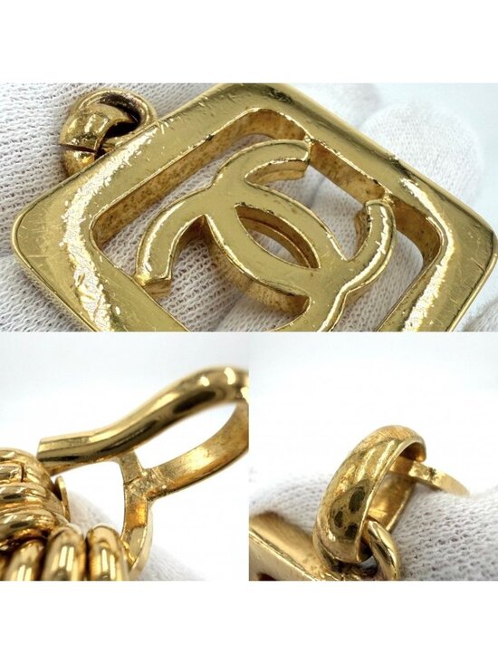 Chanel Belt CC Logo Chain Vintage 2 6 Gold Plated main image 4